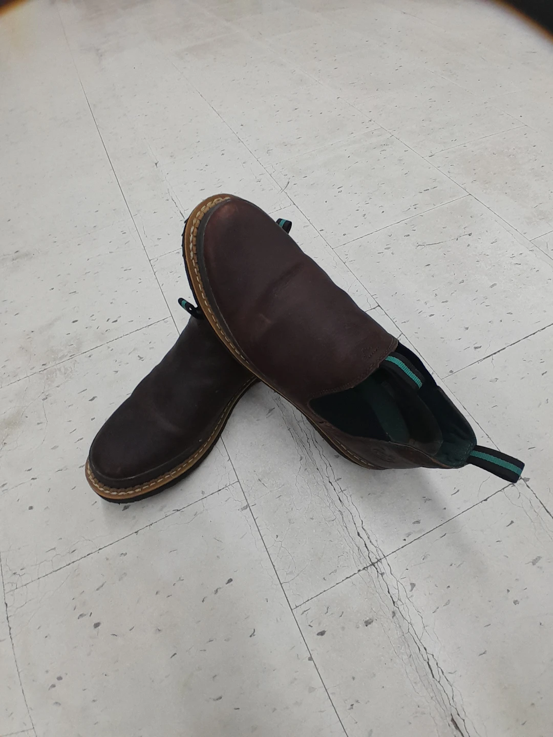 Brown Leather Chelsea Boots Original Georgia Giant Size 15 - photo 5