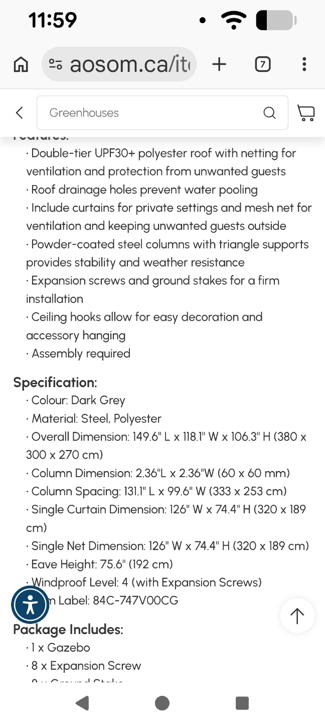 10' x 12.5' Outdoor Gazebo with Curtains and Netting - photo 2