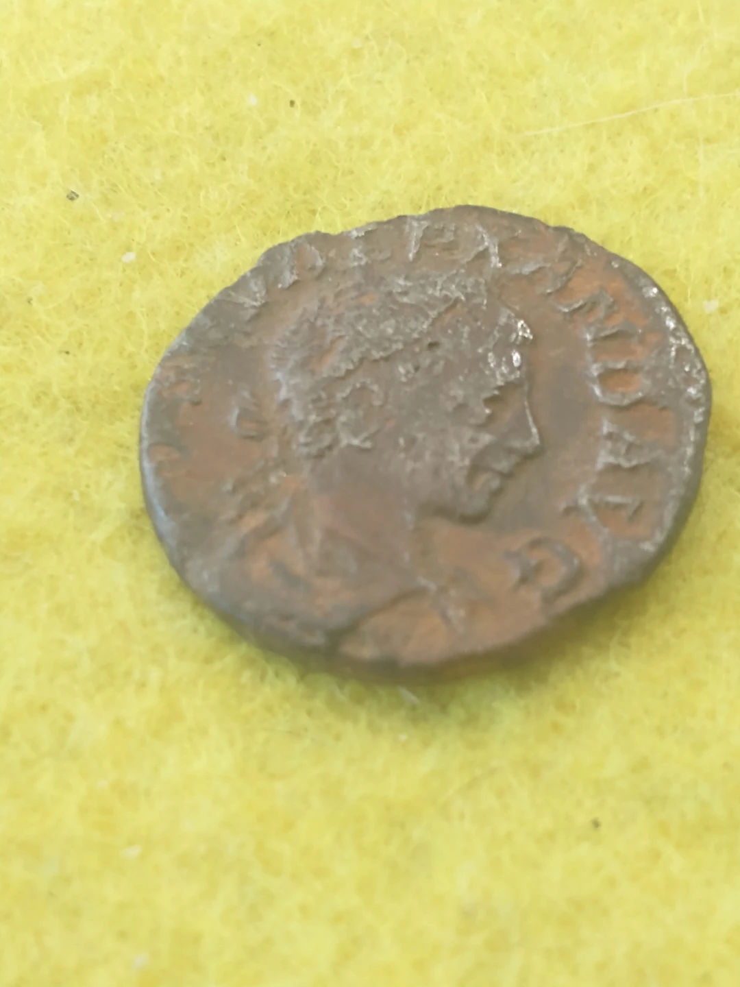 Ancient Roman silver denarius c. 3rd cent.