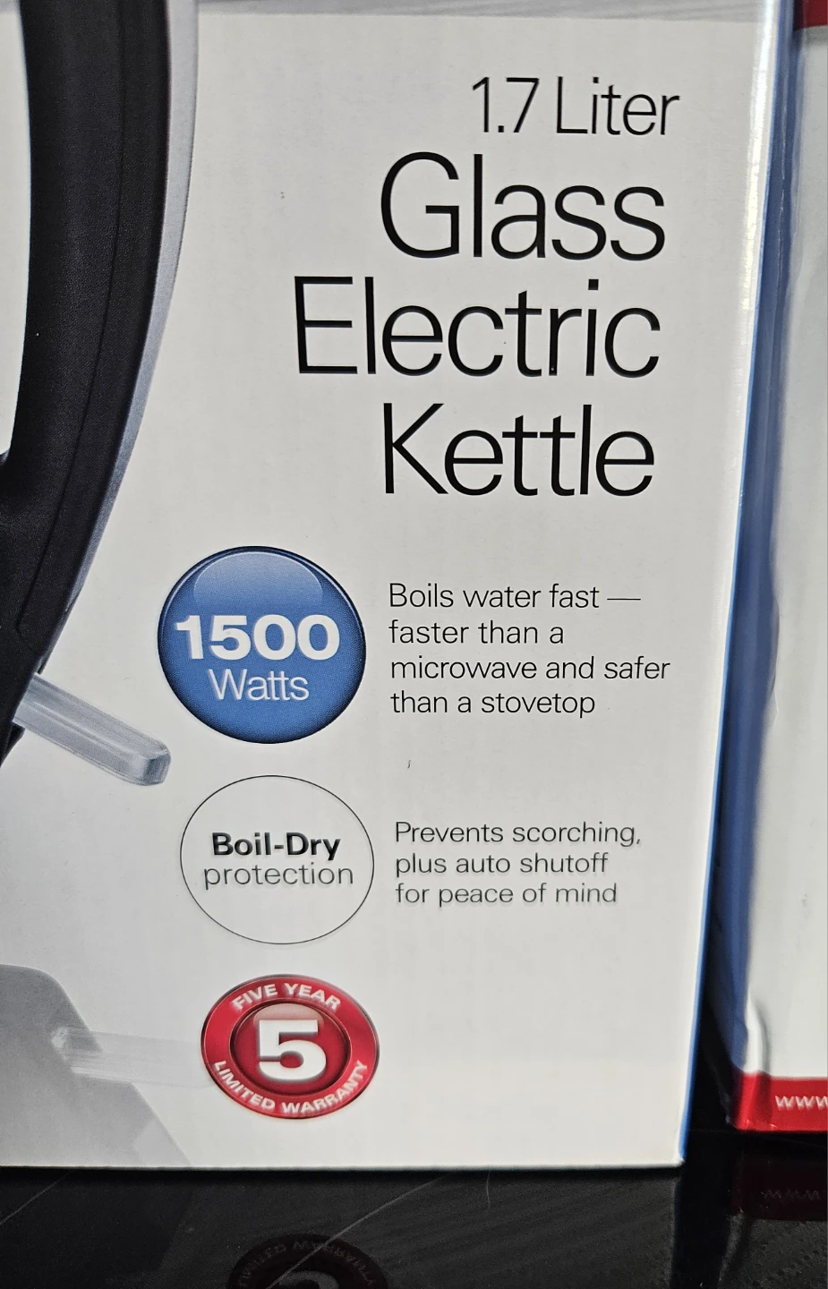 Hamilton Beach 1.7 Liter Glass Electric Kettle - photo 2