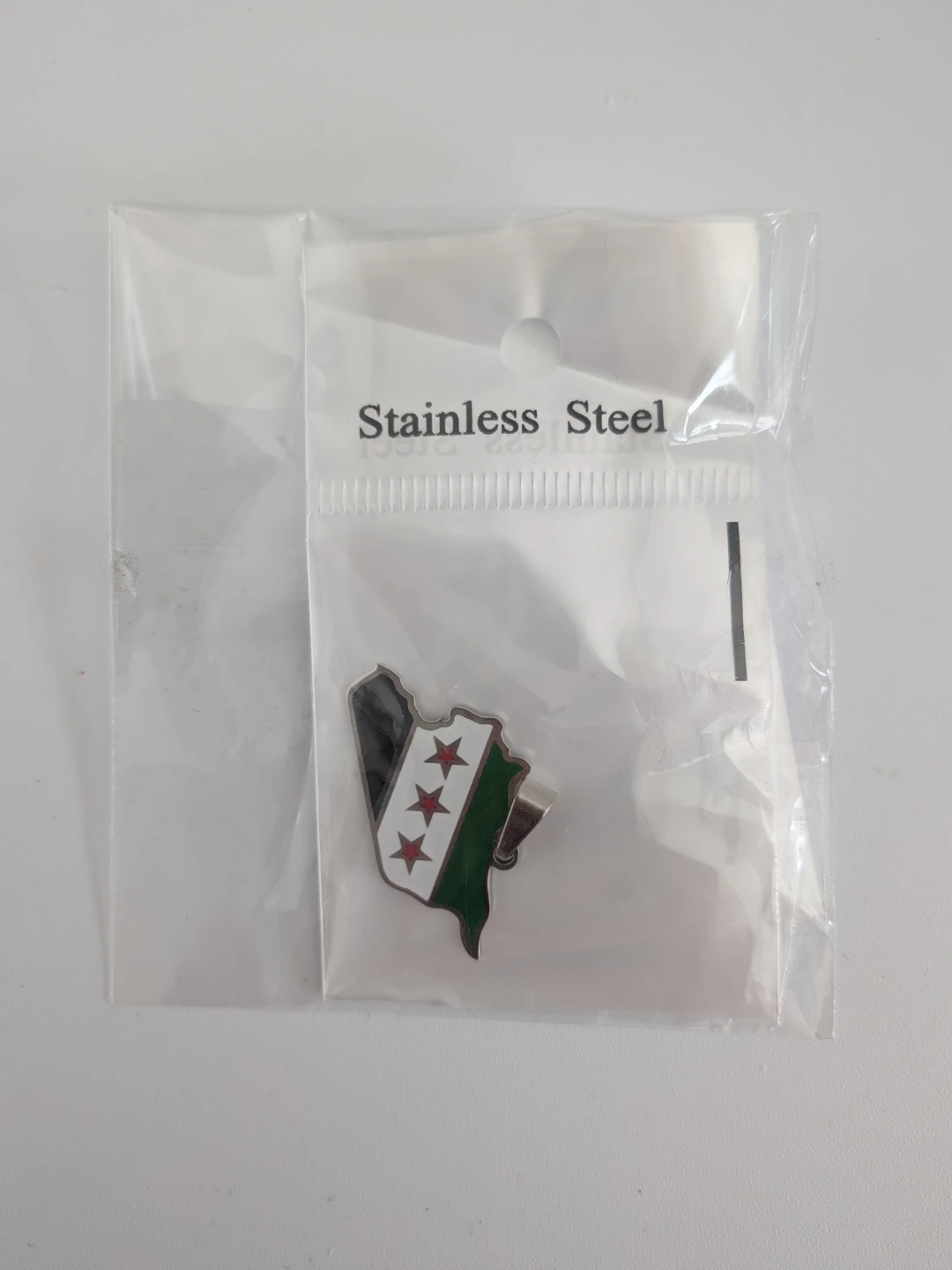 Syrian Flag Map Pendant Necklace
