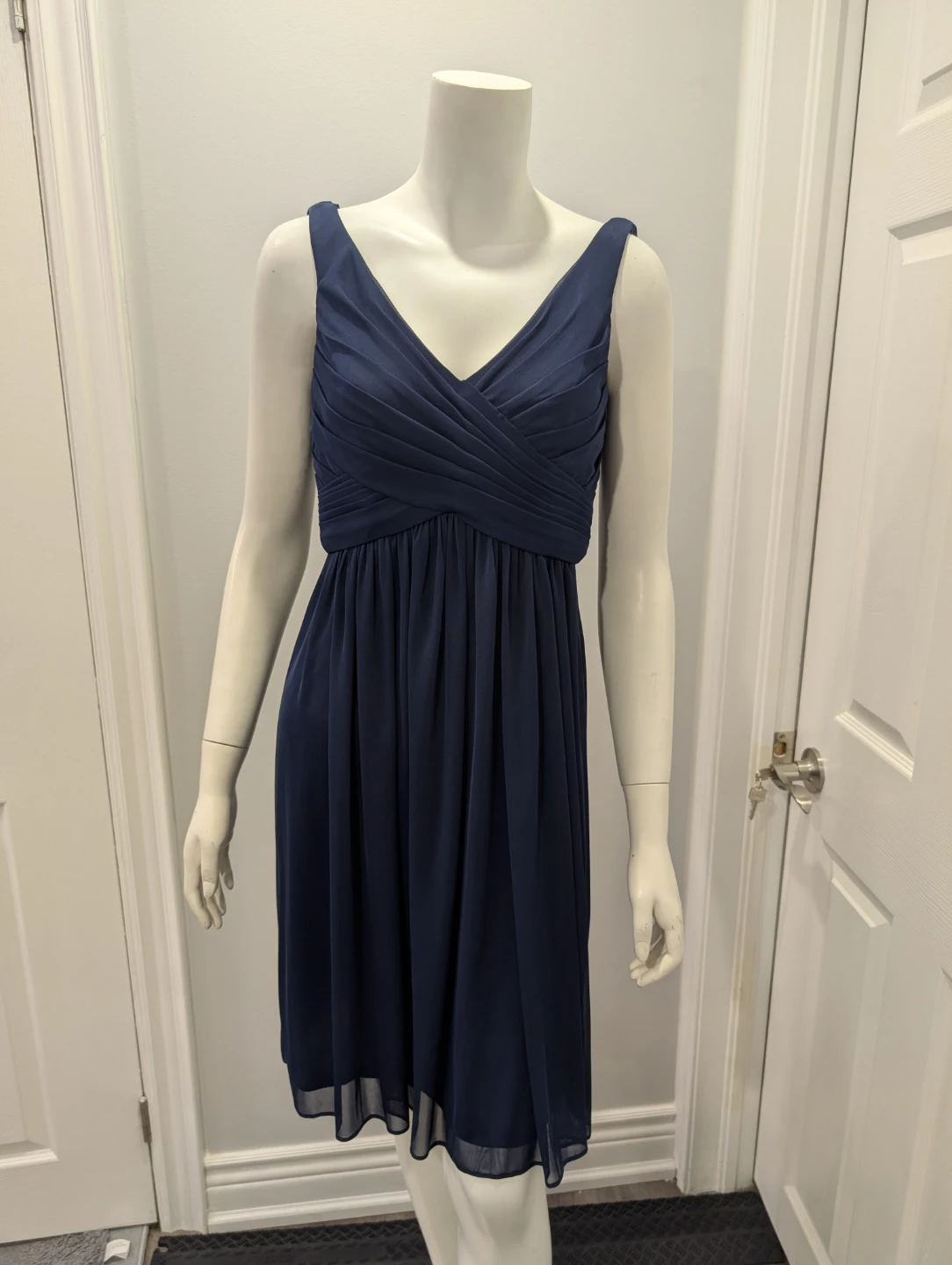 EUC - David's Navy Blue Bridal Dress