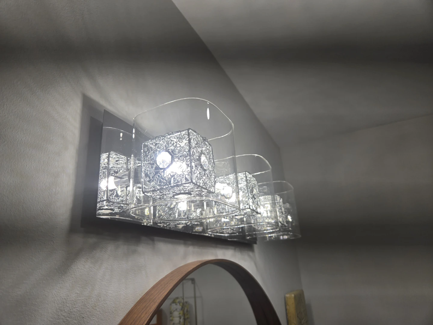 3-Light Vanity Fixture with Crystal Accents