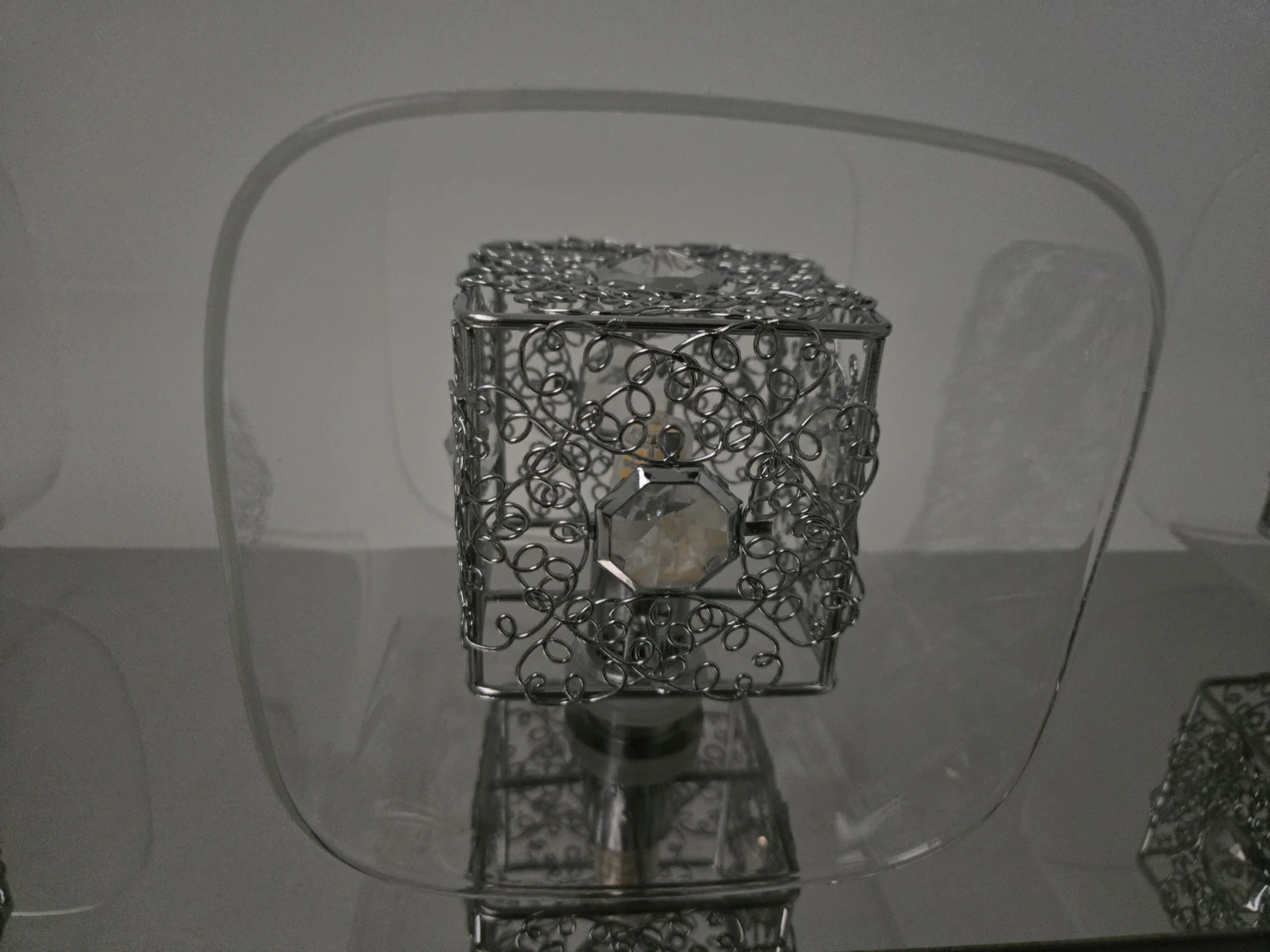 3-Light Vanity Fixture with Crystal Accents - photo 2