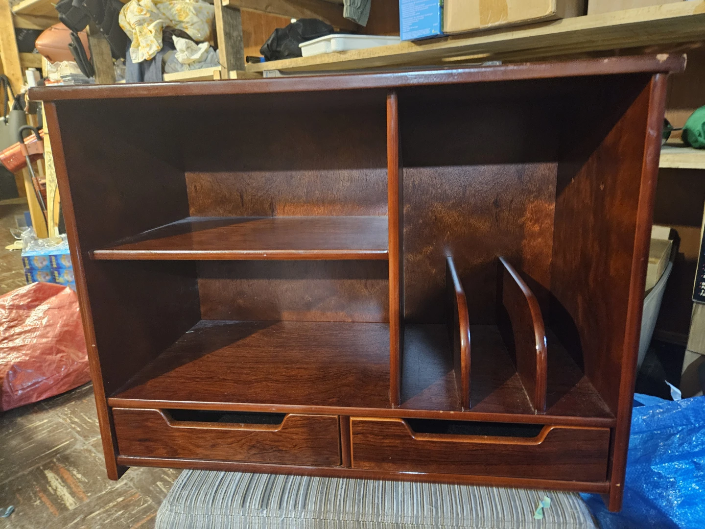 Wooden Desk Organizer with Drawers - photo 2