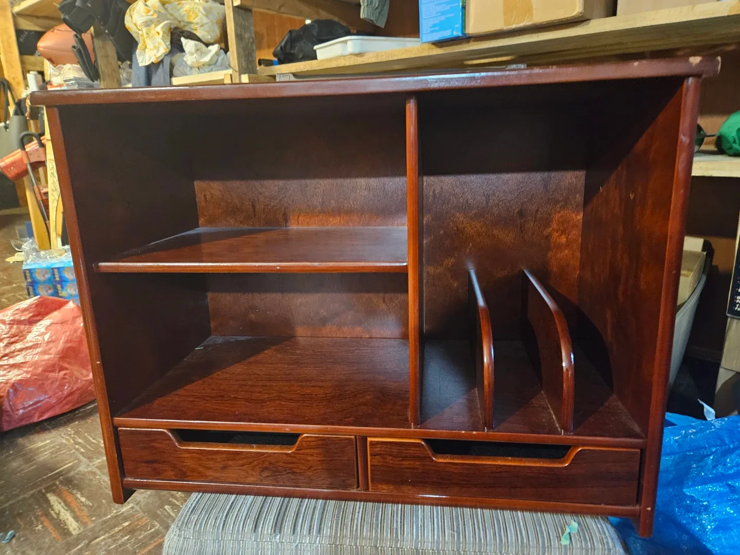 Wooden Desk Organizer with Drawers - photo 2