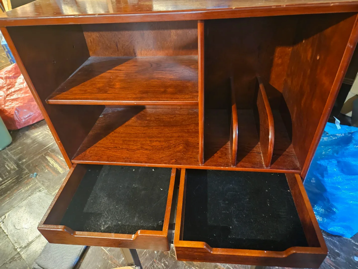 Wooden Desk Organizer with Drawers - photo 4