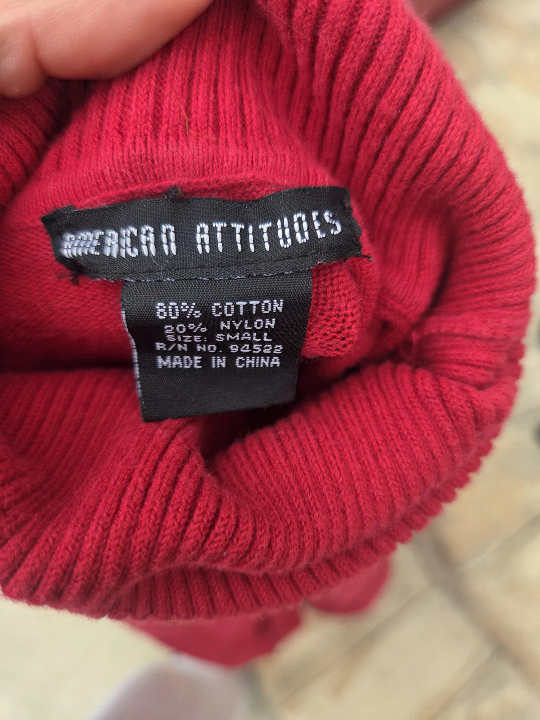 American Attitudes Red Turtleneck Sweater Dress - Size Small - photo 3