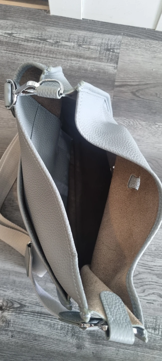 Grey/Blue Leather Shoulder Bag - photo 4