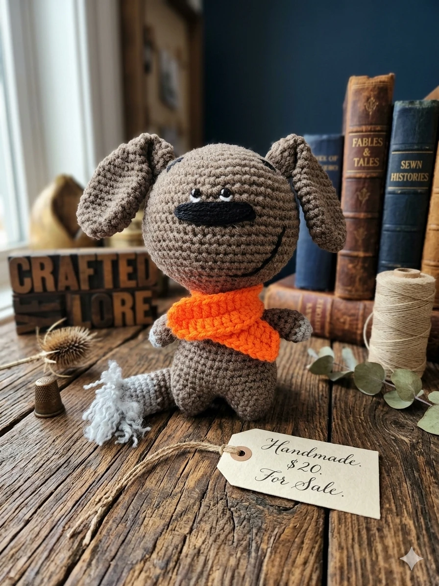 Handmade Crochet Dog Toy