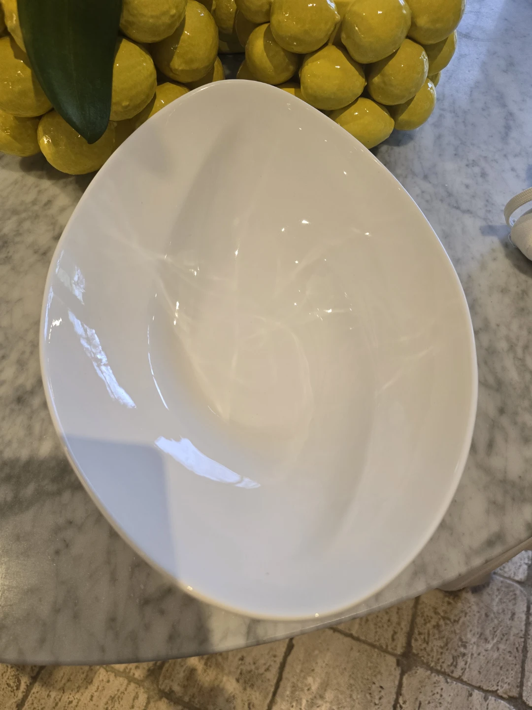 Palm Serving Bowl - White - photo 2