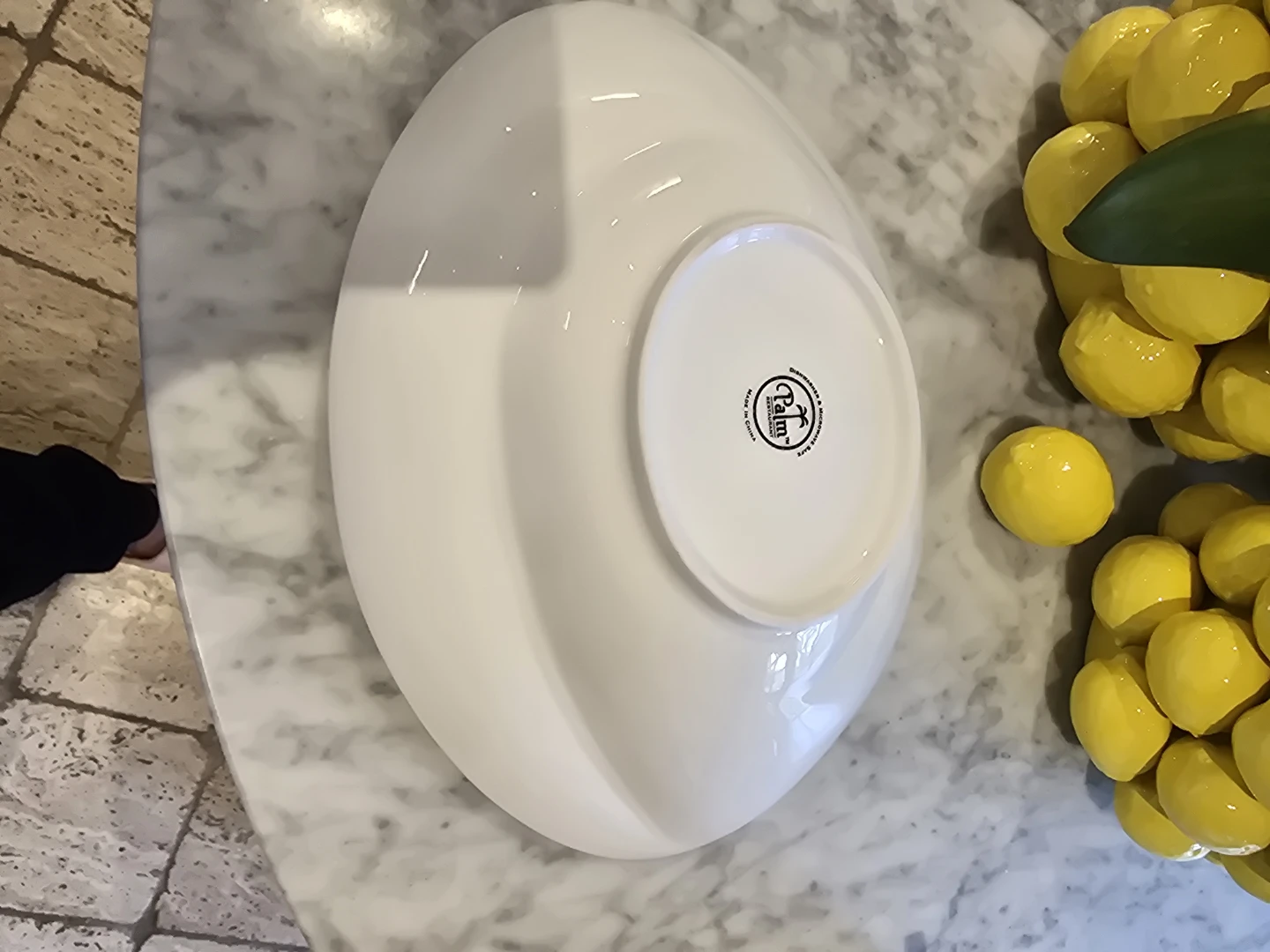 Palm Serving Bowl - White - photo 3