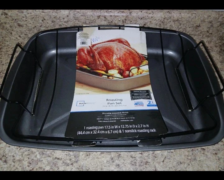 Mainstays Roasting Pan Set with Rack