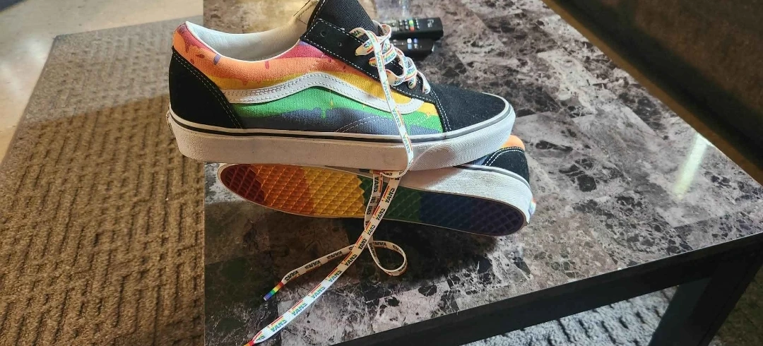 Vans Old Skool Pride Rainbow Splatter Skate Shoes