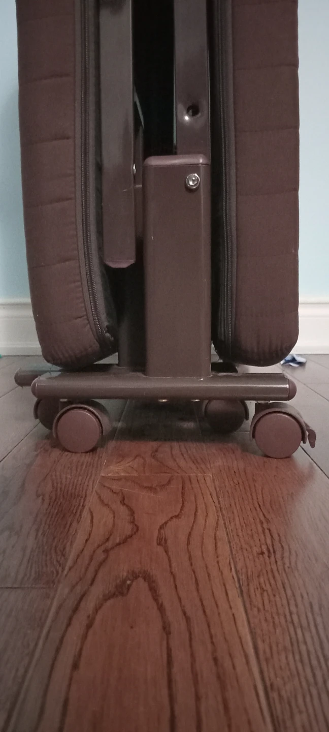 Portable Brown Folding Bed/ Chair with Wheels - photo 5