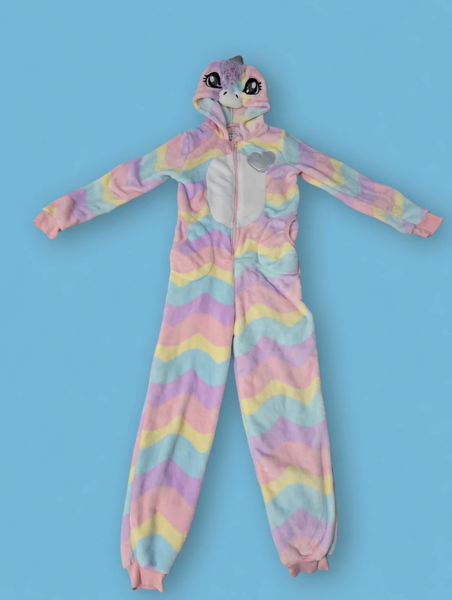 Kids Unicorn Onesie Pajamas (Size M 10/12) - Great Condition - photo 2