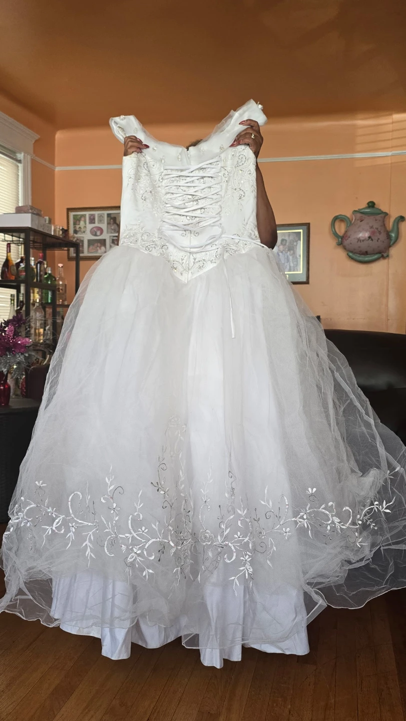 White Wedding Dress with Corset Back