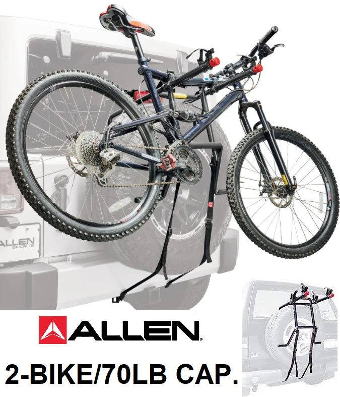 New- ALLEN SPORTS DELUXE 2 - 2 BIKE SPARE TIRE RACK