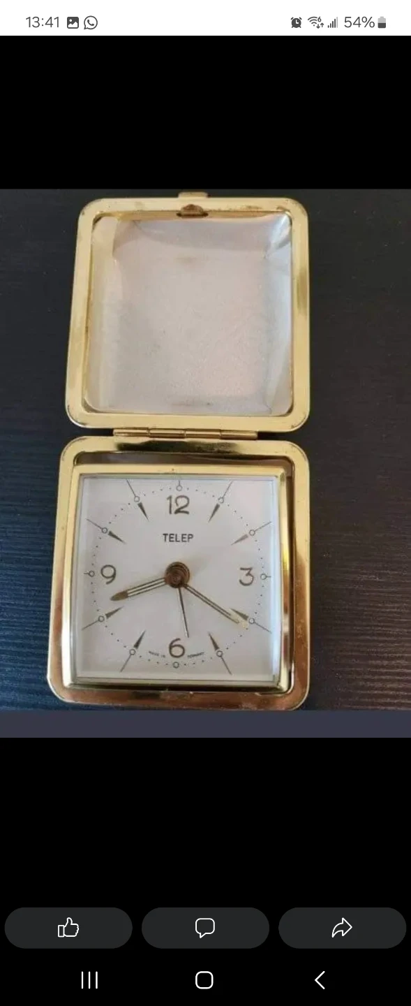 Telep Alarm Clock - Red and Gold 1950s - photo 2