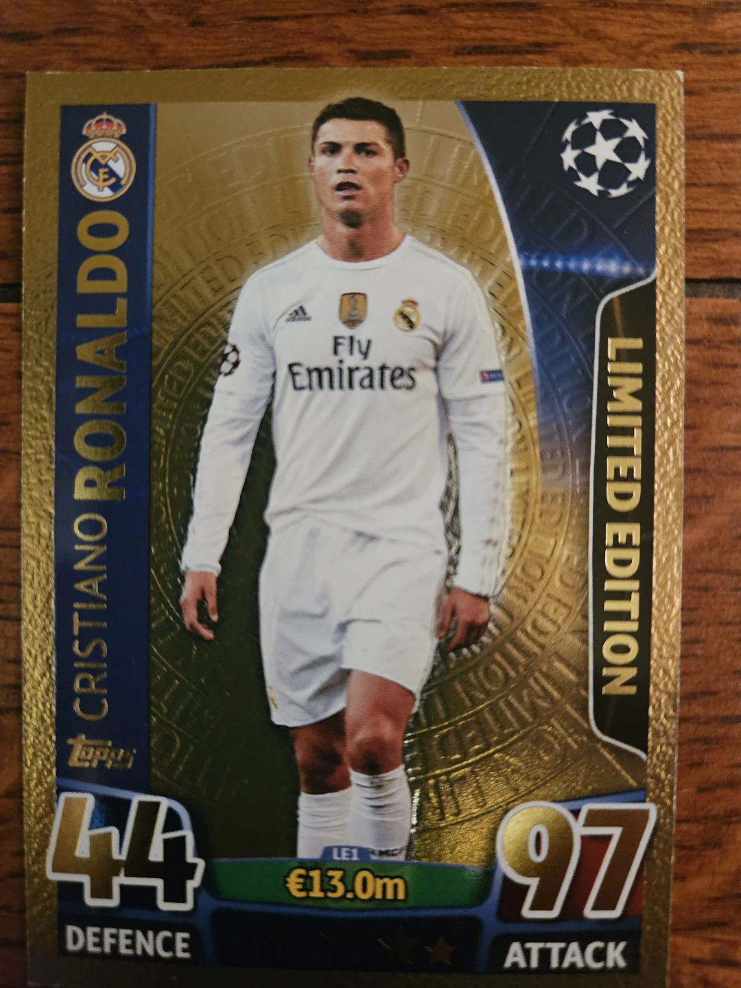 Topps Match Attax Cristiano Ronaldo Limited Edition Trading Card