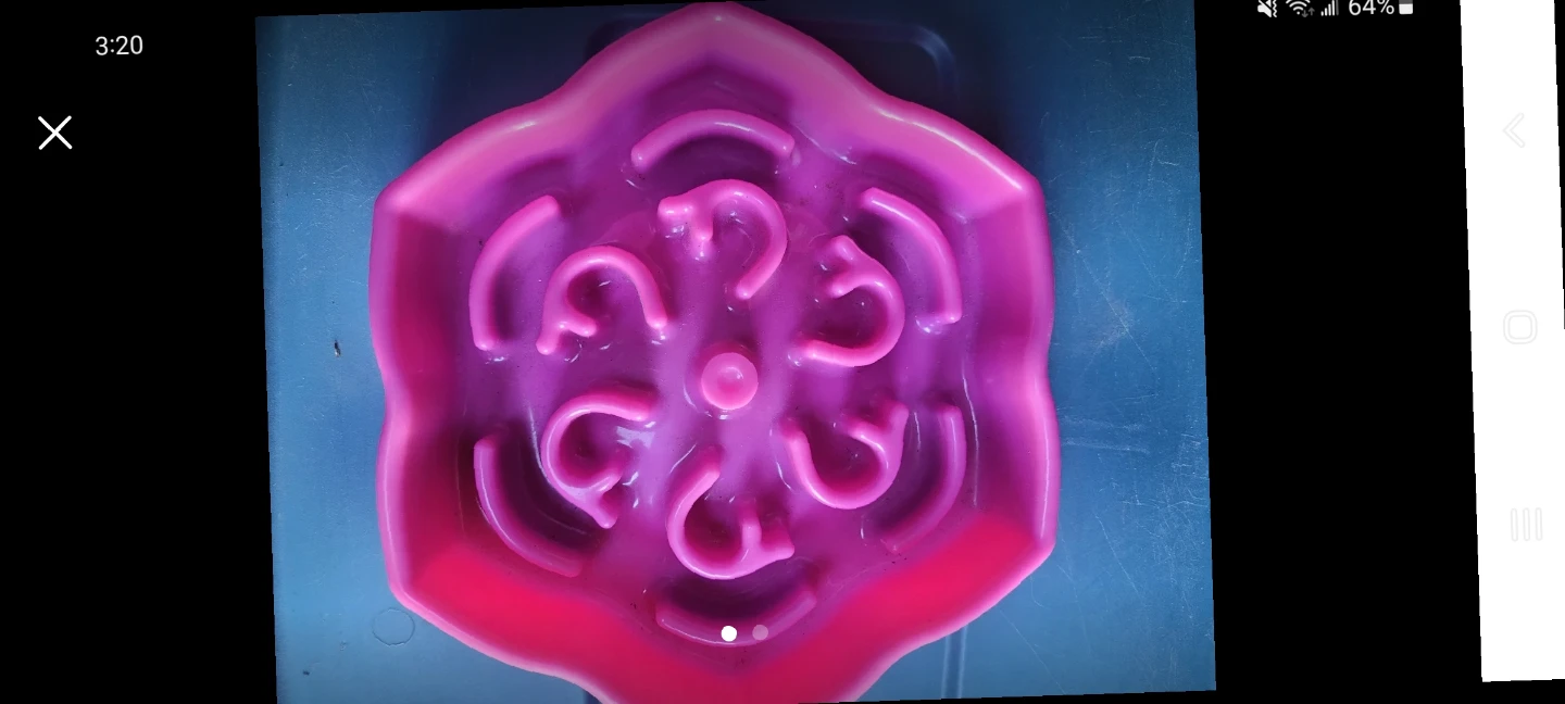 Pink Flower Shaped Slow Feeder Pet Bowl