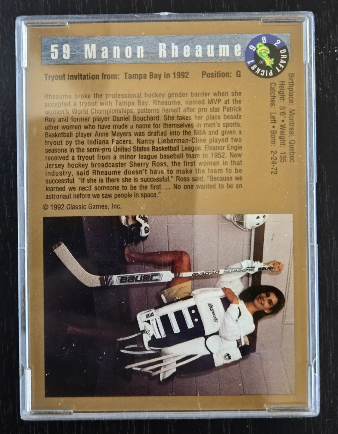Vintage Manon Rheaume Lot- 92 Beckett And R.C. NRMT-MT - photo 3