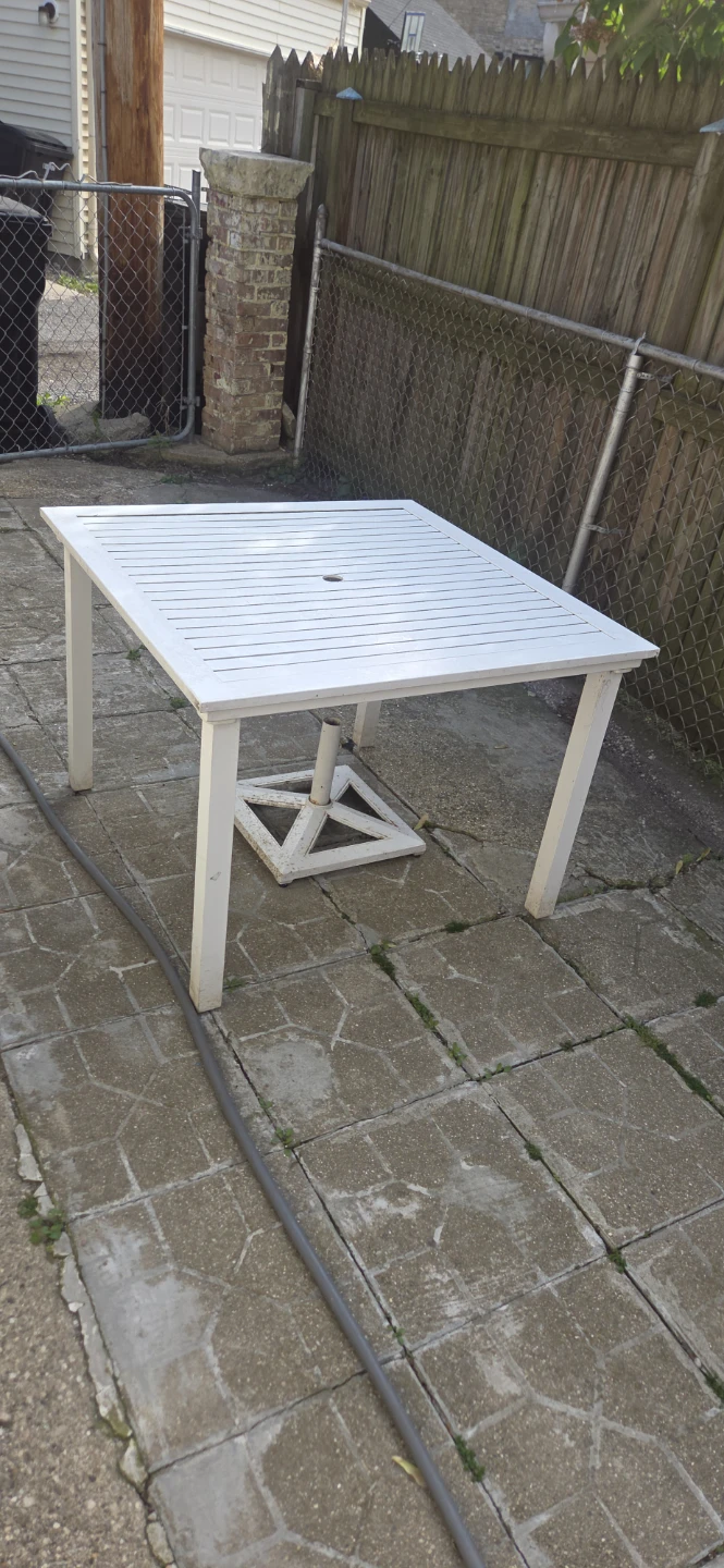 White Outdoor Dining Table