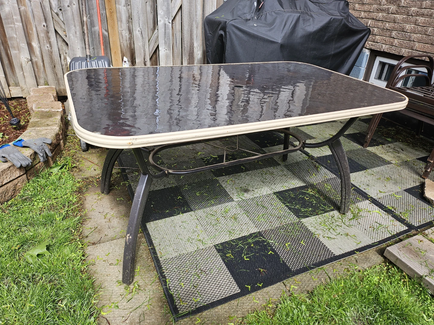 Rectangular Glass Top Patio Table - photo 2