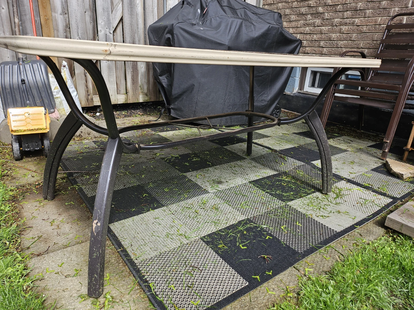 Rectangular Glass Top Patio Table - photo 3