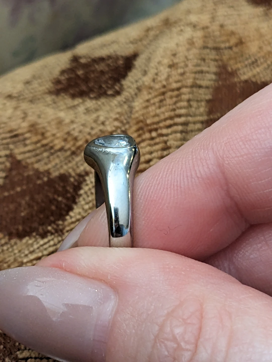 Size 6 Steel Silver Heart Ring - photo 3