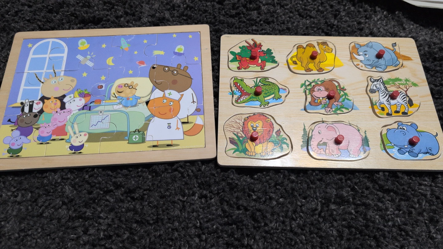 Wooden Jigsaw Puzzles - Animals & Hospital Scene