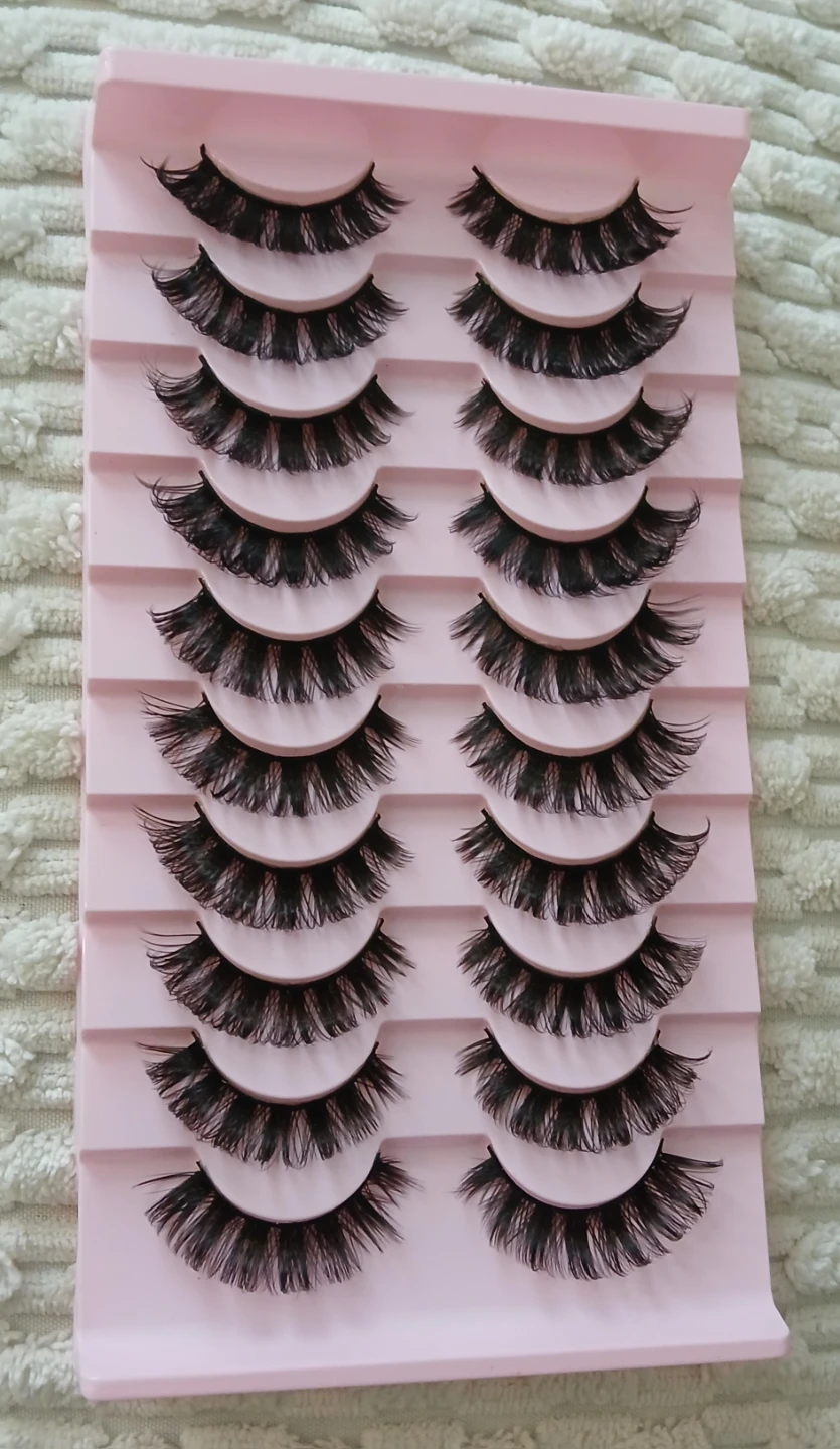 10 New Eyelashes Kit with Adhesive and Tools