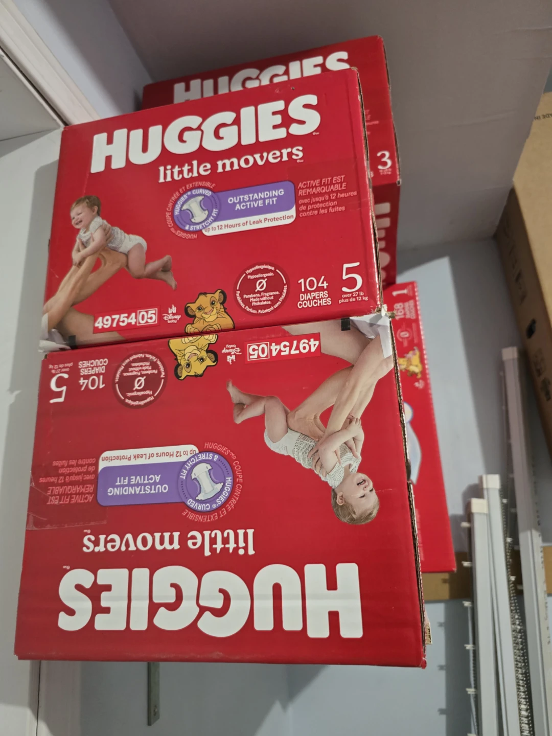 Huggies Little Movers Diapers Size 5  and 3- 104 Count