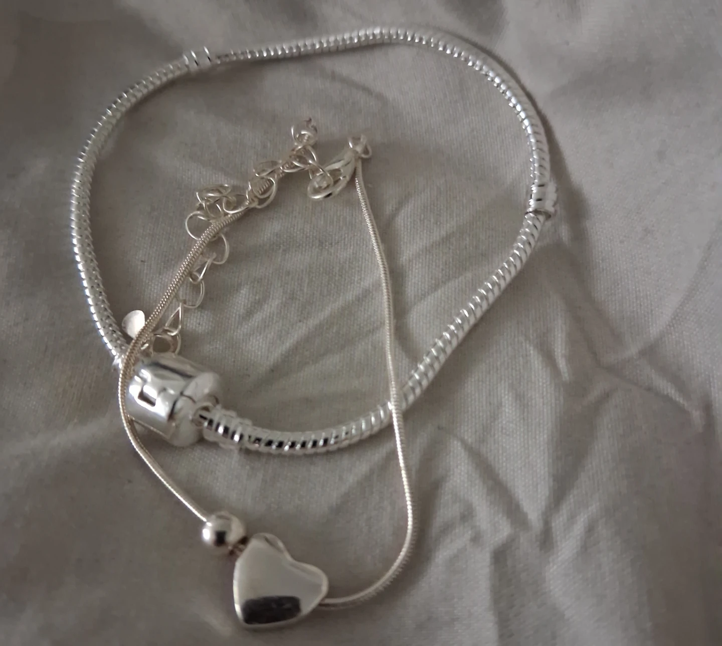 Silver Tone Heart Earrings and Bracelet Set - photo 4