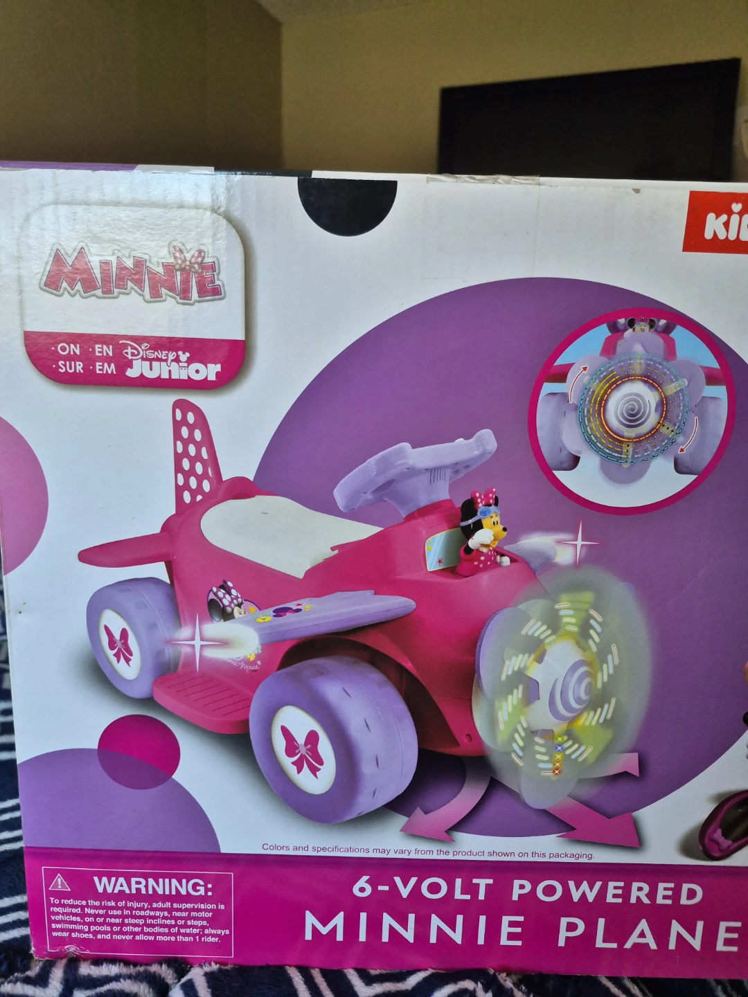 Kiddieland 6-Volt Powered Minnie Mouse Plane Ride-On Toy - photo 2