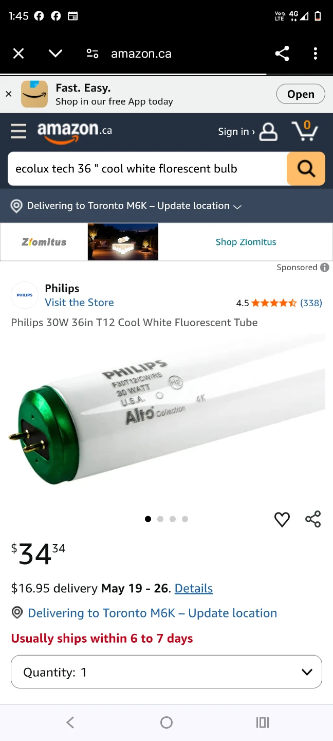 Philips 30W 36in T12 Cool White Fluorescent Tube
