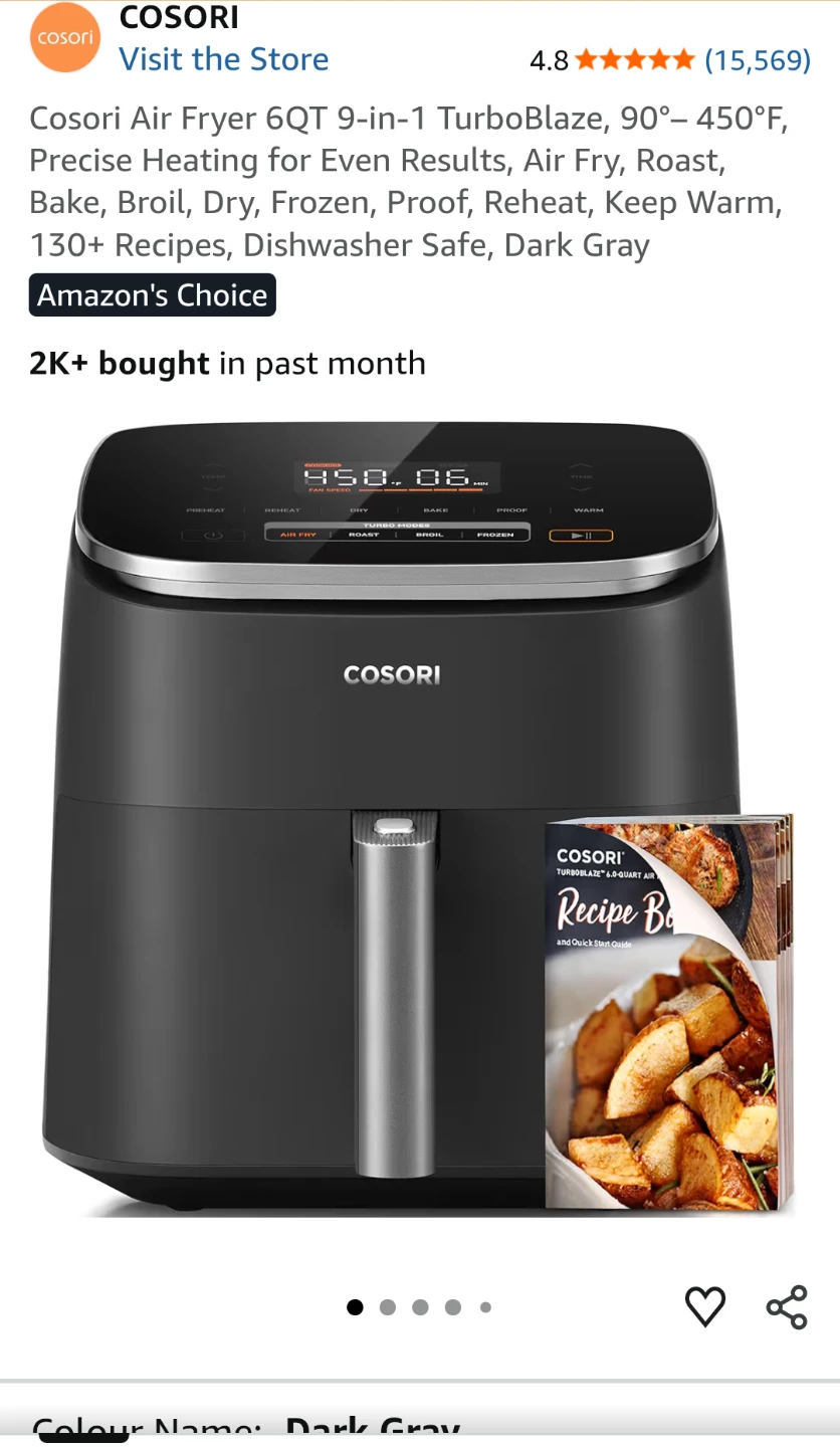 BNIB sealed! - Cosori Air Fryer 6QT TurboBlaze