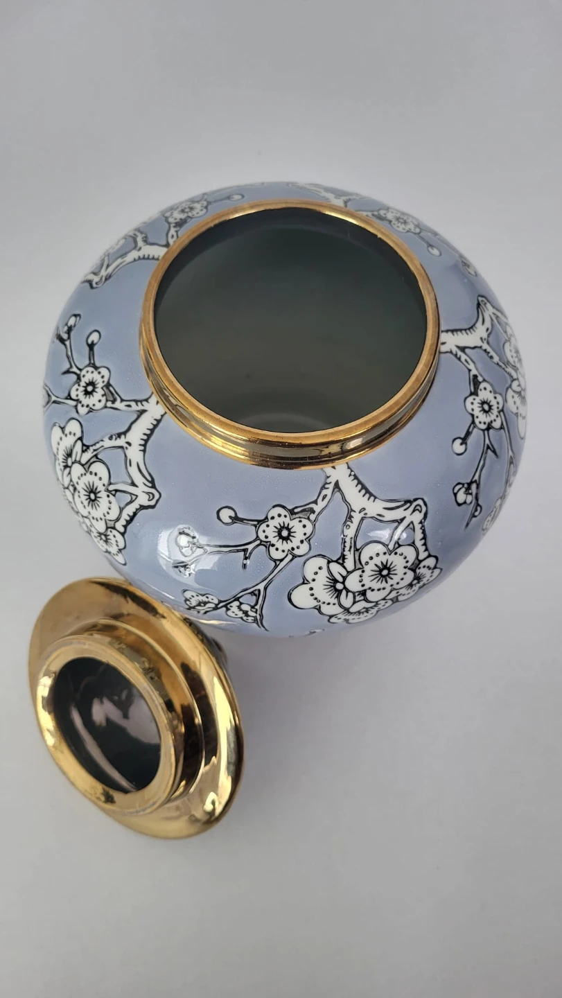 Decorative Ginger Jar with Floral Design - photo 2