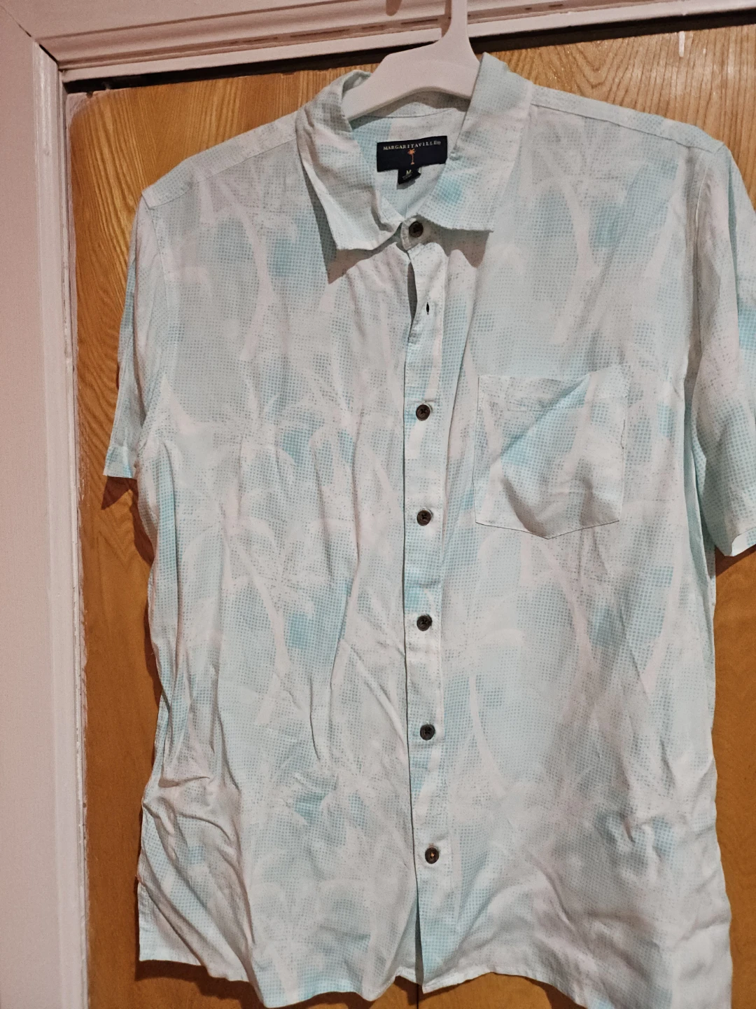 Margaritaville Men's Short Sleeve Button-Up Shirt - Medium
