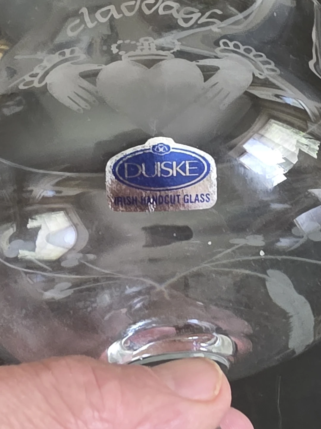 DUSKE Irish Handcut Glass Claddagh Goblet - photo 2