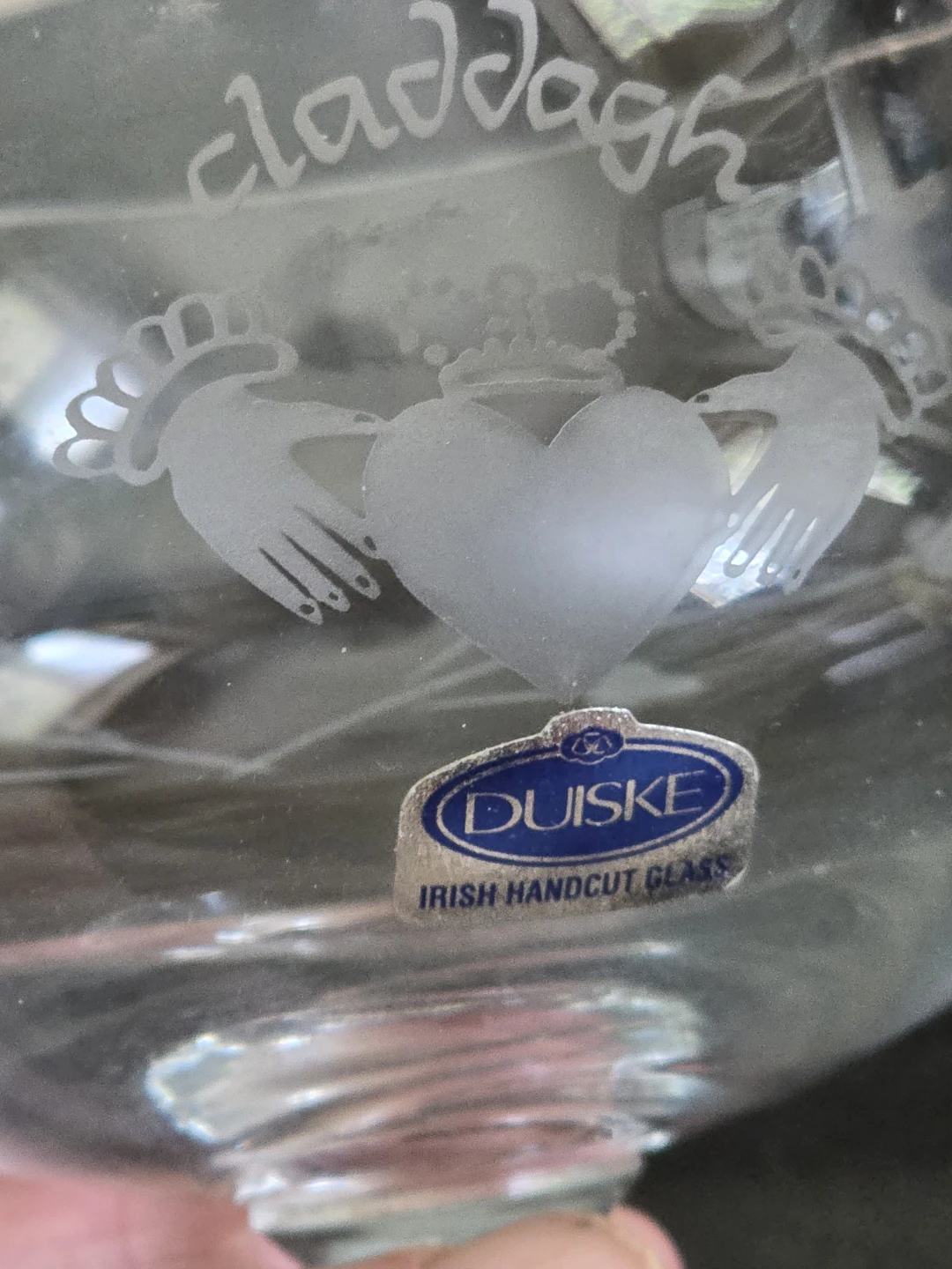 DUSKE Irish Handcut Glass Claddagh Goblet - photo 3