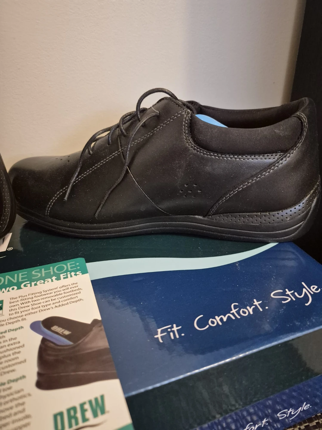 NEW Drew Women's Orthopedic Tulip Shoes Black Calf 9.5 W - photo 3