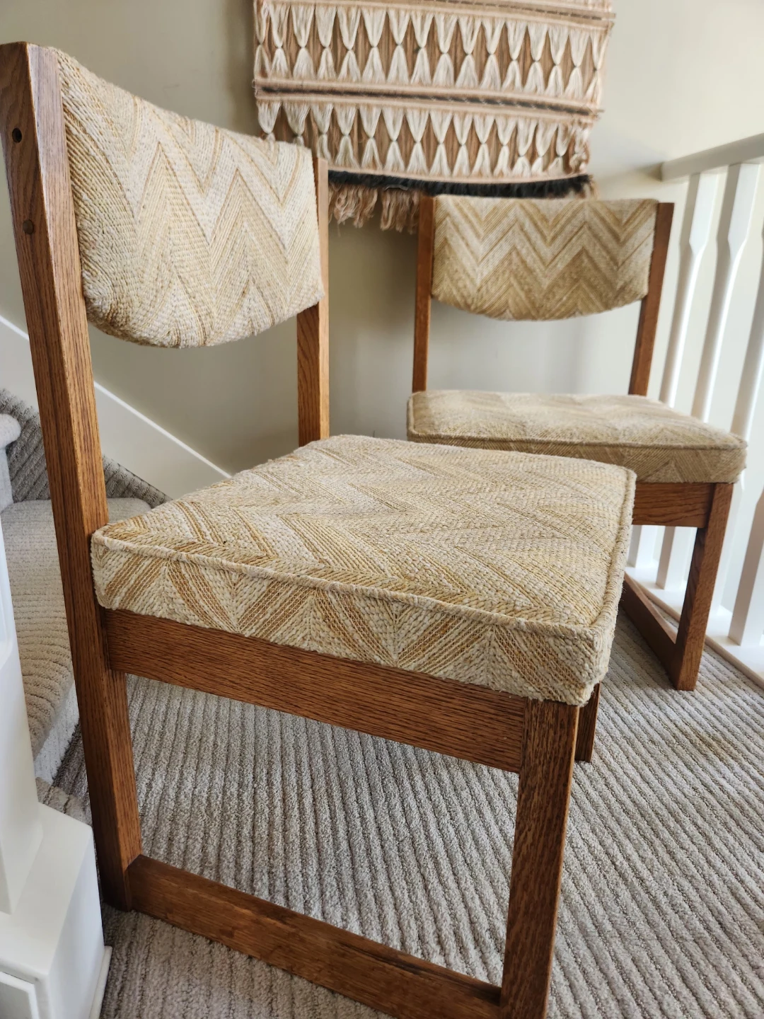 Set of 2 Vintage Wood Accent Chairs - photo 3