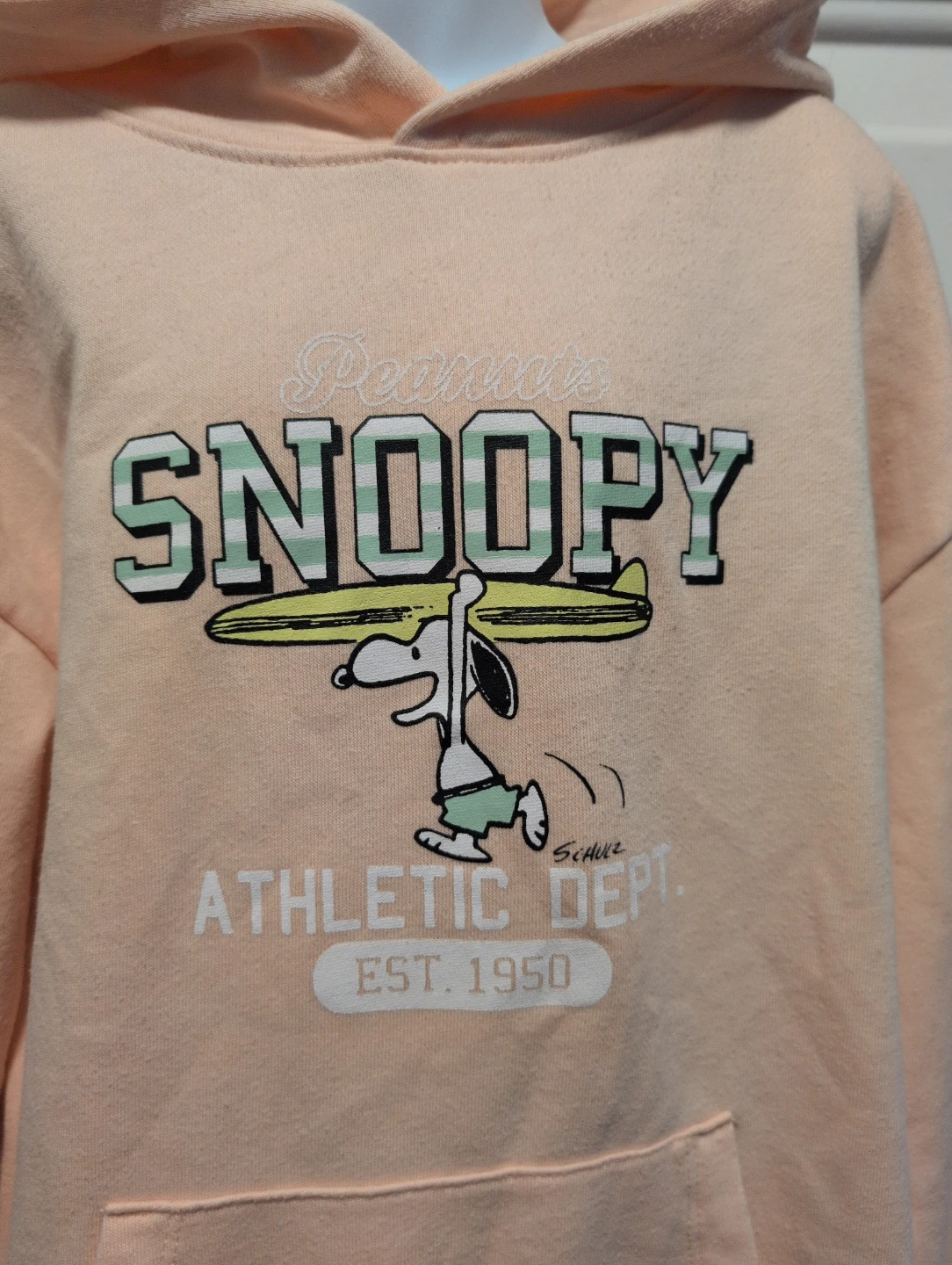 Peanuts Snoopy Athletic Dept. Hoodie - Pink - M/M (10-12) - photo 3