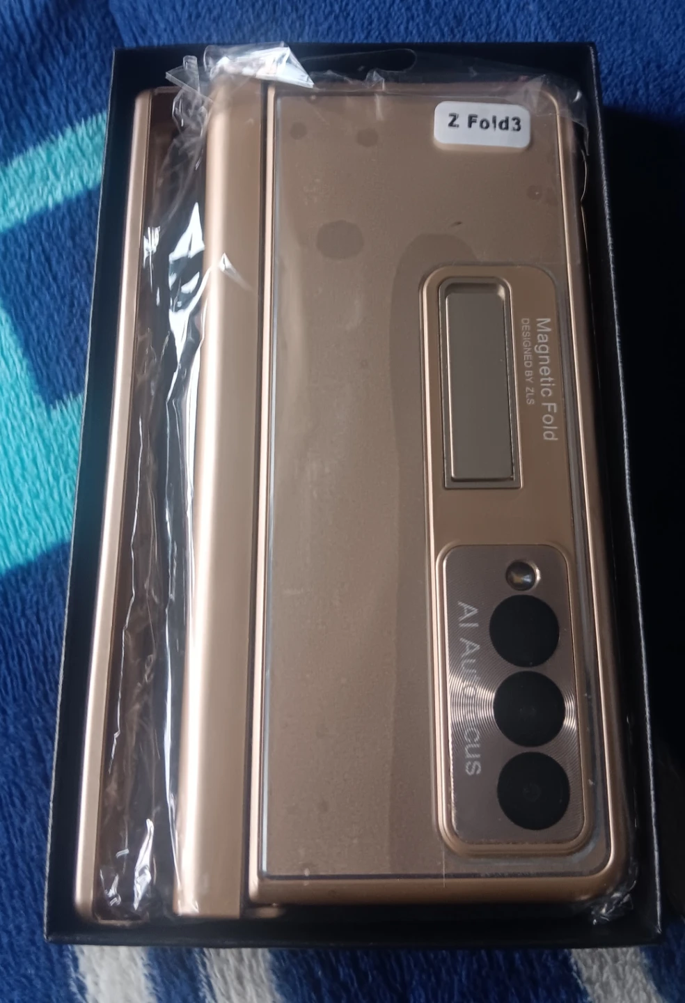 Gold Magnetic Fold Phone Case for Samsung Z Fold 3 phone - photo 4