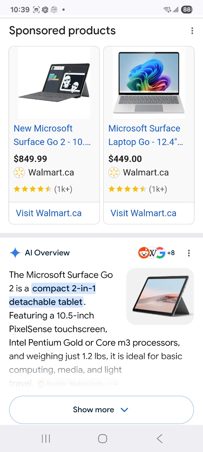 Surface go 2 tablet / laptop