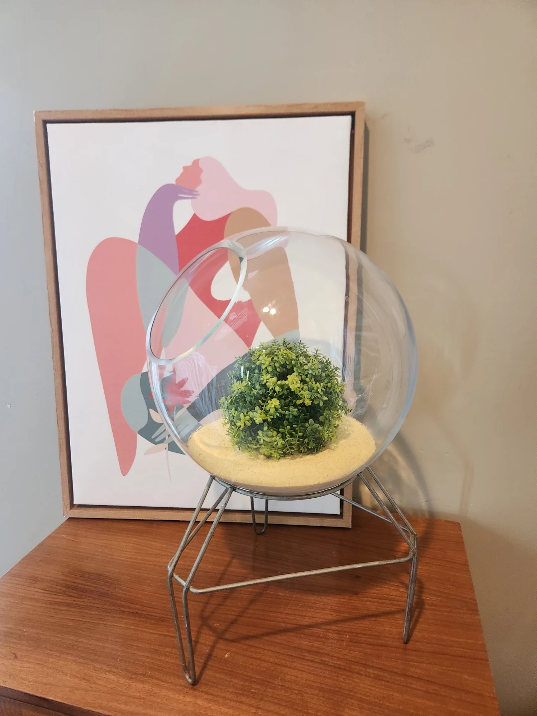 Glass Terrarium with ATOMIC 1950'S Stand - photo 2