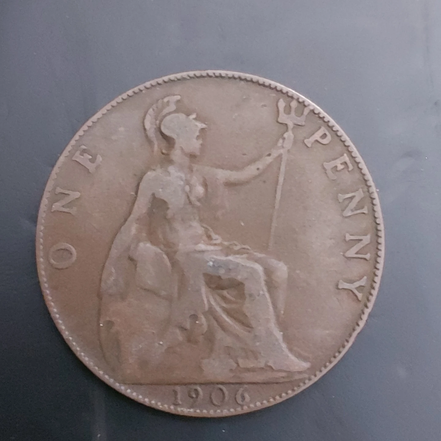 1906 British One Penny Coin