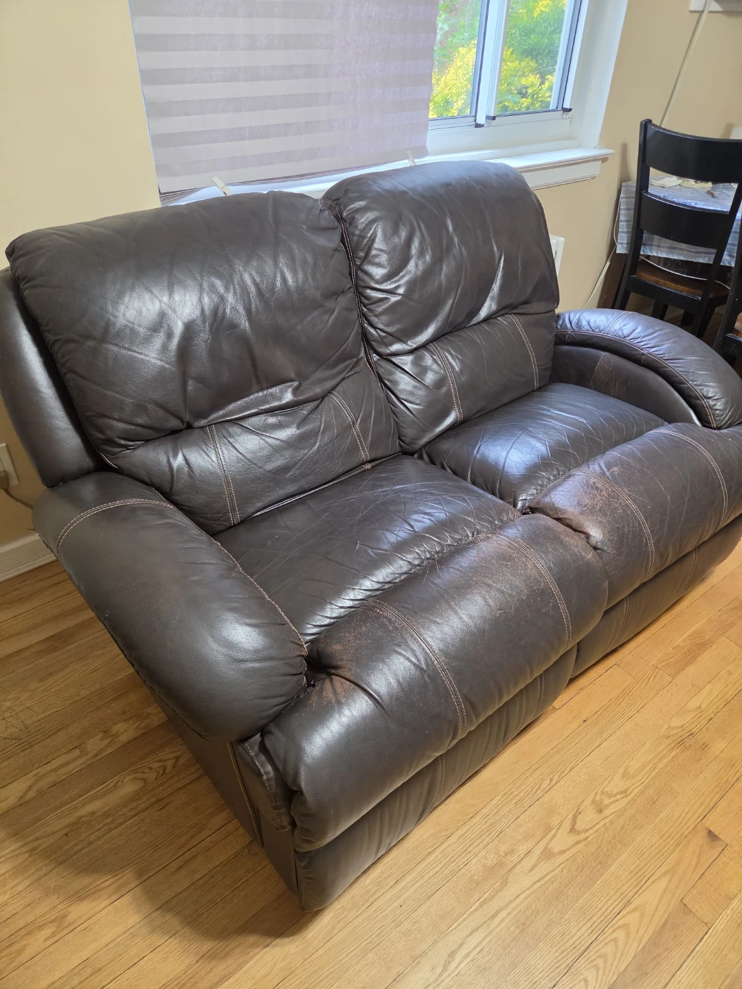 Brown Leather Loveseat Recliner