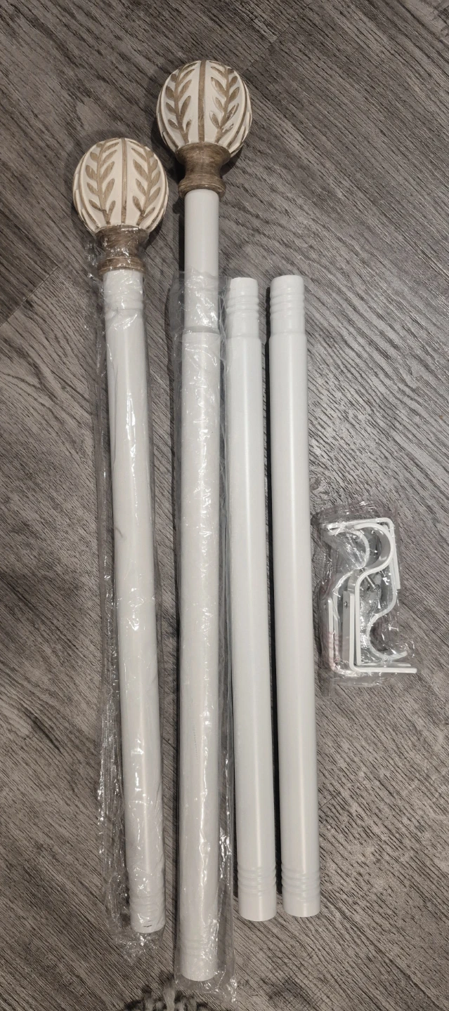 Decorative Curtain Rods, 48-76in Heavy Duty - photo 3